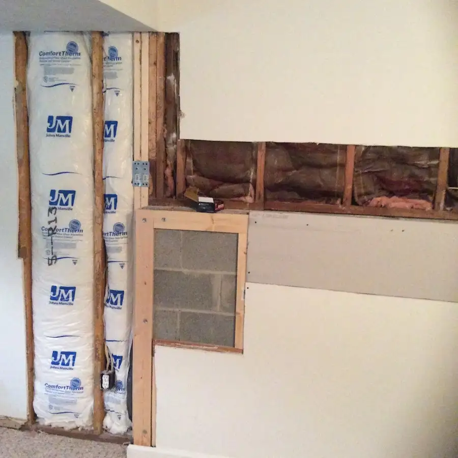 Wall insulation replacement during Structural Drying in August